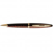 Ручка шариковая Carene Marine Amber gt, коричневый корпус с позолоченной отделкой, синие чернила, М