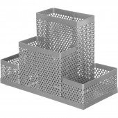 Подставка 4х секц. для канц.прин."Башня", мет.сет, 160х110х80мм(сереб) Подставка 4х секц. для канц.прин."Башня", мет.сет, 160х110х80мм(сереб)