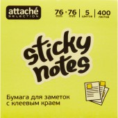 Липкие блоки 76х76 Attache Selection Радуга с кл. кр. неон, 5цв. 400 Липкие блоки 76х76 Attache Selection Радуга с кл. кр. неон, 5цв. 400