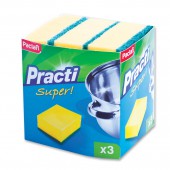 Губка д/посуды "Paclan", 3шт/уп., ст.1 Губка д/посуды "Paclan", 3шт/уп., ст.1