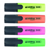 Выделители текста набор Edding E-345/4S, 4 цвета/набор, 1-5мм  ст.1