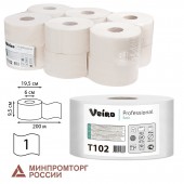 Бумага туалетная для держателей Veiro Q2 Basic в сред.рул. 1сл. 200м 12рул. T102 Бумага туалетная для держателей Veiro Q2 Basic в сред.рул. 1сл. 200м 12рул. T102