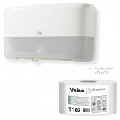 Бумага туалетная для держателей Veiro Q2 Basic в сред.рул. 1сл. 200м 12рул. T102 Бумага туалетная для держателей Veiro Q2 Basic в сред.рул. 1сл. 200м 12рул. T102