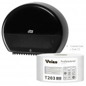 Бумага туалетная для держателей Veiro Q2 Comf в сред.рул. 2сл. 200м 12рул. T203 Бумага туалетная для держателей Veiro Q2 Comf в сред.рул. 2сл. 200м 12рул. T203