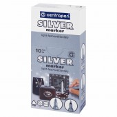 Маркер перманентный Centropen 2690 серебряный, блистерная упаковка Маркер перманентный Centropen 2690 серебряный, блистерная упаковка
