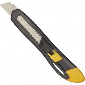 Нож канцелярский  18мм Universal эргономичный , пластиковый, с ручным фиксатором лезвия