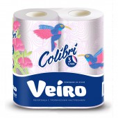 Полотенца бумажные для держателей "Veiro" Colibri 3-сл.,белые с гол.тиснением,2рул./упак.8п32