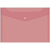 Папка-конверт на кнопке,А4, 150мкм, красная