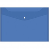Папка-конверт на кнопке,А4, 150мкм, синяя