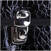 Портфель "Milan" лак анаконда, кожзам, черный Портфель "Milan" лак анаконда, кожзам, черный