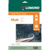 Фотобумага А4 для стр.принтеров Lomond 130 гр/м2, 100л., матовая