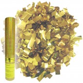 Хлопушка пневматическая "Золотое конфети" 30 см, в пластиковой тубе