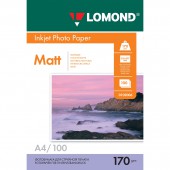 Бумага А4 для стр.принтеров Lomond 170 гр/м2, 100л.,матовая двухсторонняя