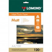 Бумага А4 для стр.принтеров Lomond 120 гр/м2, 100л.,матовая односторонняя