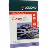 Фотобумага А4 для стр.принтеров Lomond 200 гр/м2, 50л.,глянцевая односторонняя