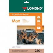 Бумага А4 для стр.принтеров Lomond 230 гр/м2, 50л.,матовая односторонняя