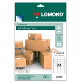 Бумага самоклеящаяся А4 50л. Lomond 24 фр. (64*33,4) Бумага самоклеящаяся А4 50л. Lomond 24 фр. (64*33,4)