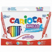 Фломастеры 24цв., "Birello", двухсторонние, картон.упак., европодвес Фломастеры 24цв., "Birello", двухсторонние, картон.упак., европодвес