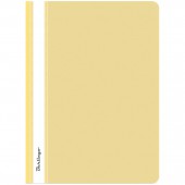 Папка-скоросшиватель пластик. А4, 180мкм, желтая с прозр. верхом, ст.10