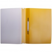 Папка-скоросшиватель пластик. А4, 180мкм, желтая с прозр. верхом, ст.10