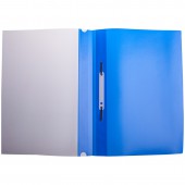 Папка-скоросшиватель пластик. Berlingo, А4, 180мкм, синяя с прозр. верхом