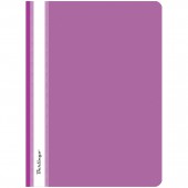 Папка-скоросшиватель пластик. А4, 180мкм, фиолетовая с прозр. верхом, ст.10