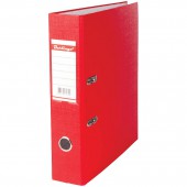 Папка-регистратор А4, 70мм Berlingo, бумвинил, с карманом на корешке, красная