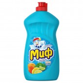 Жидкость для мытья посуды "Миф", 500мл, Лимонная свежесть