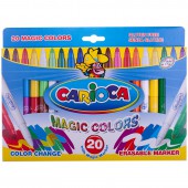 Фломастеры 18цв.+2=20шт., "Magic Colors", меняющие цвет, картон.упак., европодвес