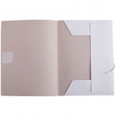 Папка на завязках, 260-270г/м2, картон немелованный, белая