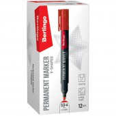 Маркер перманентный красный, скошенный, 0,5-4мм Маркер перманентный красный, скошенный, 0,5-4мм