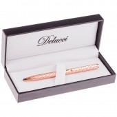 Ручка шариковая "Delucci" синяя, 1мм, корпус золото, поворотный механизм, футляр Ручка шариковая "Delucci" синяя, 1мм, корпус золото, поворотный механизм, футляр