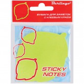 Липкие блоки фигурный "Лист" 70*70 мм, 50 л, зеленый неон Липкие блоки фигурный "Лист" 70*70 мм, 50 л, зеленый неон