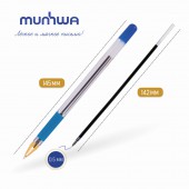 Ручка шариковая Mun Hwa, MC Gold, грип, штрих-код, 0,5 мм