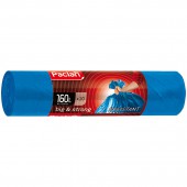 Пакеты для мусора,  Paclan "BIG &Strong" 160 л, 21 мкм, 10шт/рул, синий Пакеты для мусора,  Paclan "BIG &Strong" 160 л, 21 мкм, 10шт/рул, синий