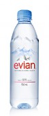 Вода минеральная "Evian" негаз. 0,5л, 24шт/уп., ст.1