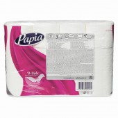 Бумага туалетная Papia 3-слойная, белая, 12 рулонов/упак