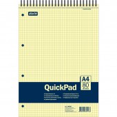 Блокнот А4 80л спираль QuickPad желтый в клетку спираль Блокнот А4 80л спираль QuickPad желтый в клетку спираль