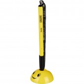 Ручка шариковая на липучке Attache Smile синяя (для стола, желтый корпус, толщина линии 0.5 мм)