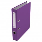 Папка-регистратор А4, 50мм Lamark PP, фиолетовый, металл.окантовка, карман, собранная