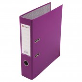 Папка-регистратор А4, 80мм Lamark PP, фиолетовый, металл.окантовка, карман, собранная