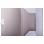 Папка на завязках, 220г/м2, картон немелованный, белая