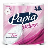 Бумага туалетная Papia Deluxe белая 4сл. 4рул/уп