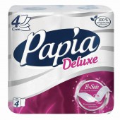 Бумага туалетная Papia Deluxe белая 4сл. 4рул/уп Бумага туалетная Papia Deluxe белая 4сл. 4рул/уп