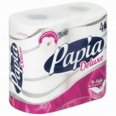 Бумага туалетная Papia Deluxe белая 4сл. 4рул/уп Бумага туалетная Papia Deluxe белая 4сл. 4рул/уп