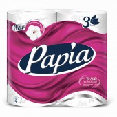 Бумага туалетная Papia Белая 3 сл. 4рул/уп Бумага туалетная Papia Белая 3 сл. 4рул/уп