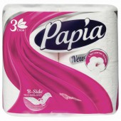 Бумага туалетная Papia Белая 3 сл. 4рул/уп Бумага туалетная Papia Белая 3 сл. 4рул/уп