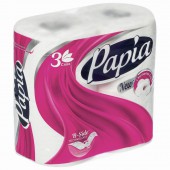 Бумага туалетная Papia Белая 3 сл. 4рул/уп Бумага туалетная Papia Белая 3 сл. 4рул/уп