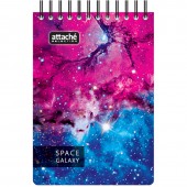 Блокнот А6 120лSpace Galaxy, 107х152мм, 70км, белый Блокнот А6 120лSpace Galaxy, 107х152мм, 70км, белый