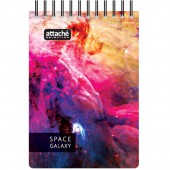 Блокнот А6 120лSpace Galaxy, 107х152мм, 70км, белый